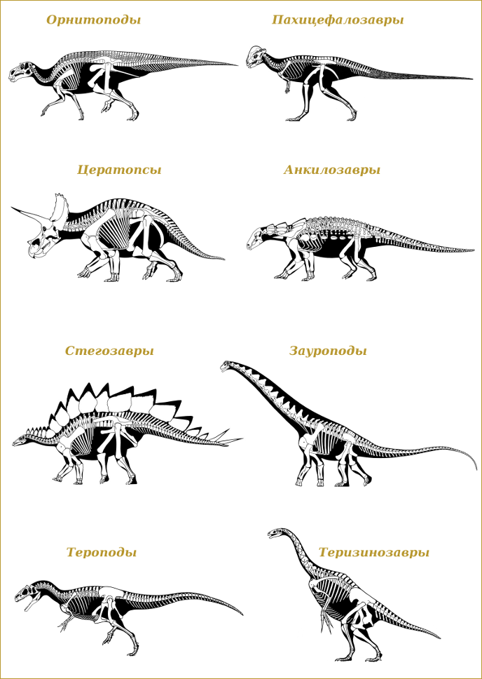 Отряды динозавров