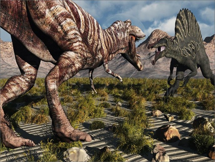 Тираннозавр против спинозавра